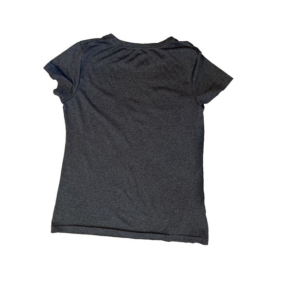 PUMA women Big Cat Logo Activewear T Shirt size Small Grey Moisture Wicking Knit - Picture 3 of 6